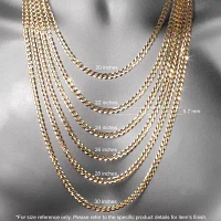 14K Gold Inch Solid Rope Chain Necklace