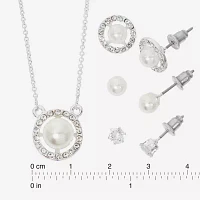 Sparkle Allure Light Up Box 4-pc. Cubic Zirconia Pure Silver Over Brass Round Jewelry Set