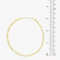 10K Gold 9 Inch Hollow Figaro Ankle Bracelet