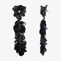 Bijoux Bar Linear Flower Drop Earrings