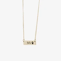 Womens 14K Gold Over Silver Name Necklace