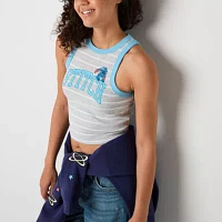 Stitch 626 Varsity Ringer Tank Womens Crew Neck Sleeveless Crop Top Juniors