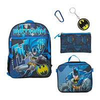 Licensed 5 Piece Batman Backpack Set with Lunch Bag