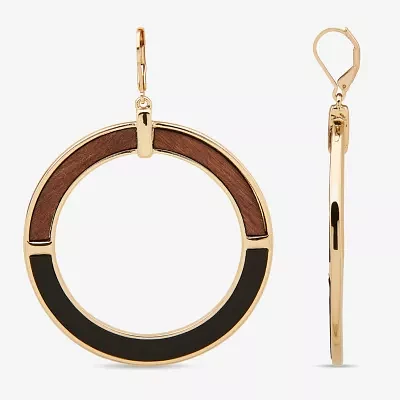 Worthington Gold Tone Round Drop Earrings