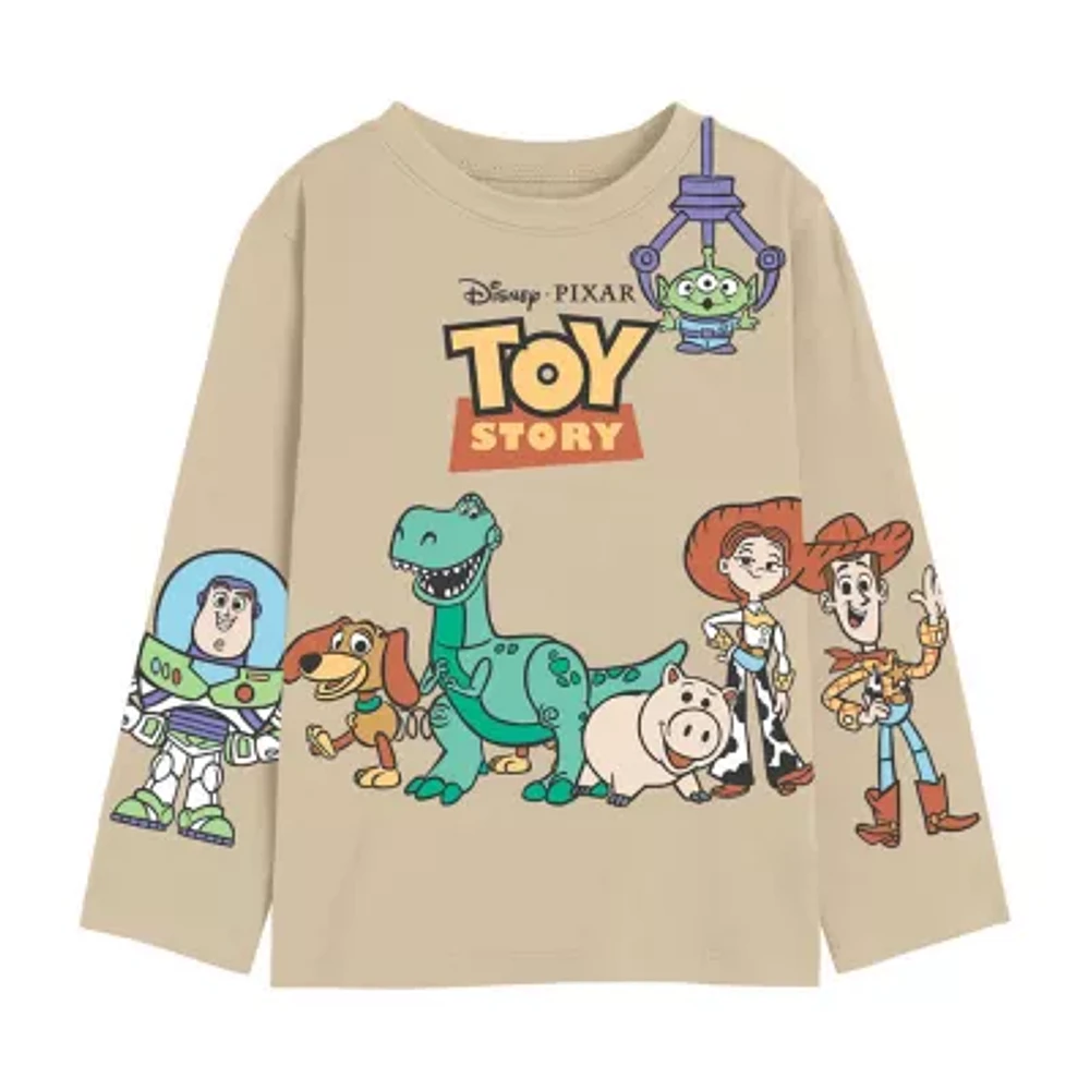 Xtreme Toddler Boys Crew Neck Long Sleeve Toy Story Graphic T-Shirt