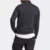 adidas Mens Mock Neck Long Sleeve Quarter-Zip Pullover