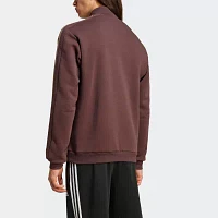 adidas Mens Mock Neck Long Sleeve Quarter-Zip Pullover