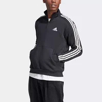 adidas Mens Mock Neck Long Sleeve Quarter-Zip Pullover