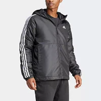 adidas Mens Hooded Midweight Puffer Jacket