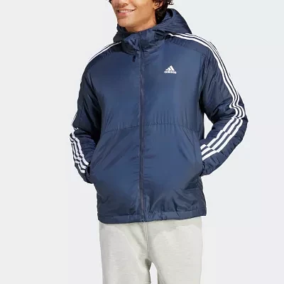adidas Mens Hooded Midweight Puffer Jacket