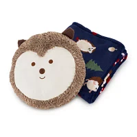 Under the Stars Kids Hedgehog Throw and Pillow Set