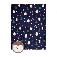 Under the Stars Kids Hedgehog Throw and Pillow Set