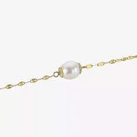 Womens Cultured Freshwater Pearl 14K Gold Pendant Necklace