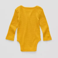 Okie Dokie Waffle Knit Baby Boys Crew Neck Long Sleeve Bodysuit