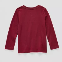 Okie Dokie Toddler Boys Adaptive Crew Neck Long Sleeve Graphic T-Shirt