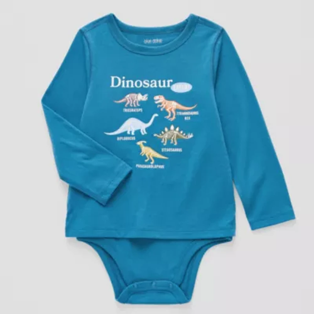Okie Dokie Toddler Boys Adaptive Long Sleeve Bodysuit