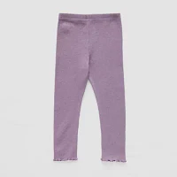 Okie Dokie Toddler & Little Girls Knit Skinny Full Length Leggings