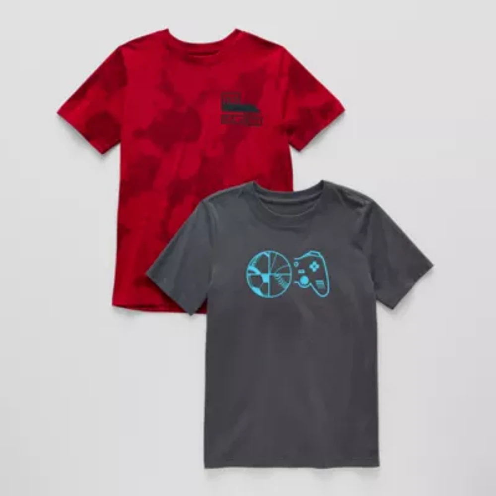 Xersion Little & Big Boys 2-pc. Crew Neck Short Sleeve Graphic T-Shirt