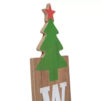 Northlight 31.5 In Green Christmas Tree And Red Star Christmas Yard Art