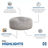 Sealy® Kade Corduroy Memory Foam Bean Bag Chair