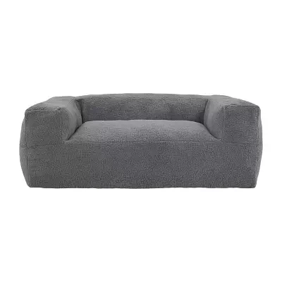 Sealy® Redd Sherpa Memory Foam Bean Bag Sofa-Style Chair