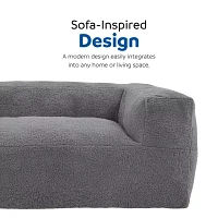 Sealy® Redd Sherpa Memory Foam Bean Bag Sofa-Style Chair