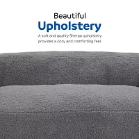 Sealy® Redd Sherpa Memory Foam Bean Bag Sofa-Style Chair