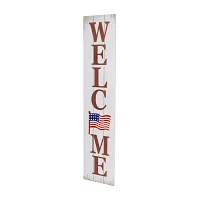 Northlight Welcome Usa Flag Porch Sign