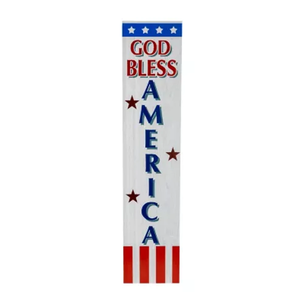 Northlight God Bless America Porch Sign