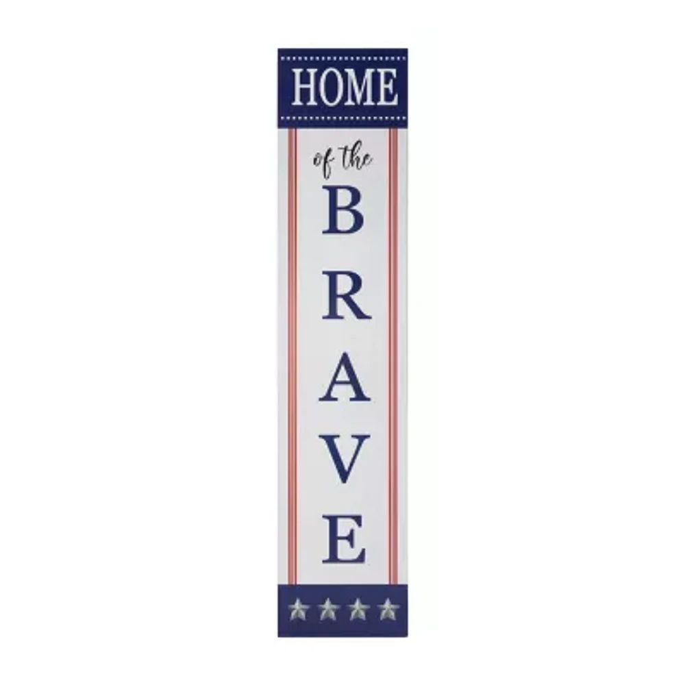 Northlight Home Of The Brave Porch Sign