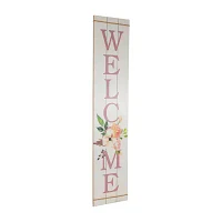 Northlight 39.25in Floral Welcome Porch Sign