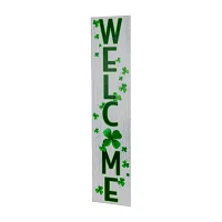 Northlight Shamrocks Welcome Christmas Porch Sign