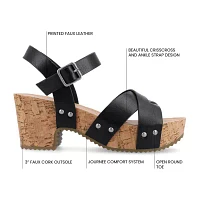Journee Collection Womens Valentina Open Toe Block Heel Pumps
