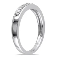 2MM 1/10 CT. T.W. Natural White Diamond Sterling Silver Wedding Band