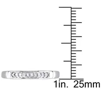 2MM 1/10 CT. T.W. Natural White Diamond Sterling Silver Wedding Band