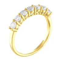 Lab Created White Sapphire 10K Gold Band