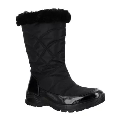 Easy Street Womens Cuddle Waterproof Flat Heel Winter Boots
