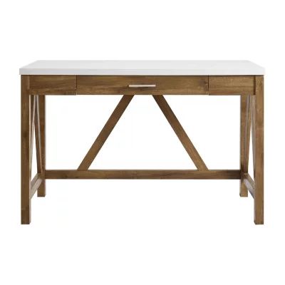 Farmhouse Rustic Wood Computer Desk