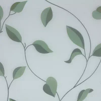 Two Tone Leaf Sheer Grommet Top Single Outdoor Curtain Panel