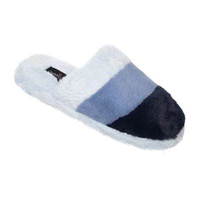 Cuddl Duds Colorblock Womens Slip-On Slippers