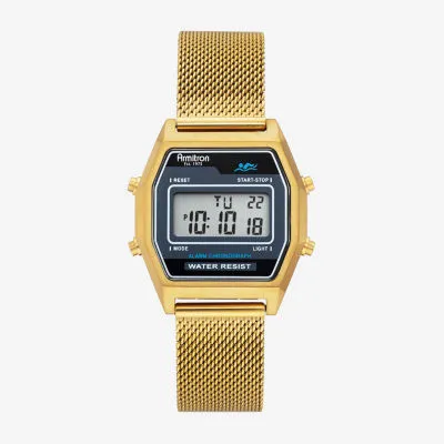 Armitron Mens Chronograph Gold Tone Stainless Steel Bracelet Watch 40/8485bkgp