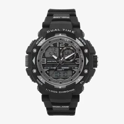 Armitron Mens Chronograph Multi-Function Black Strap Watch 20/5062blkj