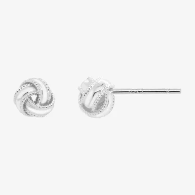 Silver Treasures Sterling Silver 7.1mm Stud Earrings