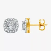 5/8 CT. T.W. Natural White Diamond 10K Gold 8.2mm Round Stud Earrings