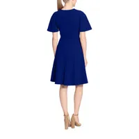 Ivy & Blue Short Sleeve Fit + Flare Dress