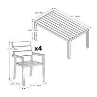 Gallant Patio 5-Piece Dining Set