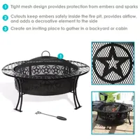 Sunnydaze Collection Portable Weather Resistant Fire Pit