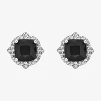 Genuine Black Onyx Sterling Silver 8mm Stud Earrings