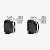 Genuine Black Onyx Sterling Silver 9mm Stud Earrings