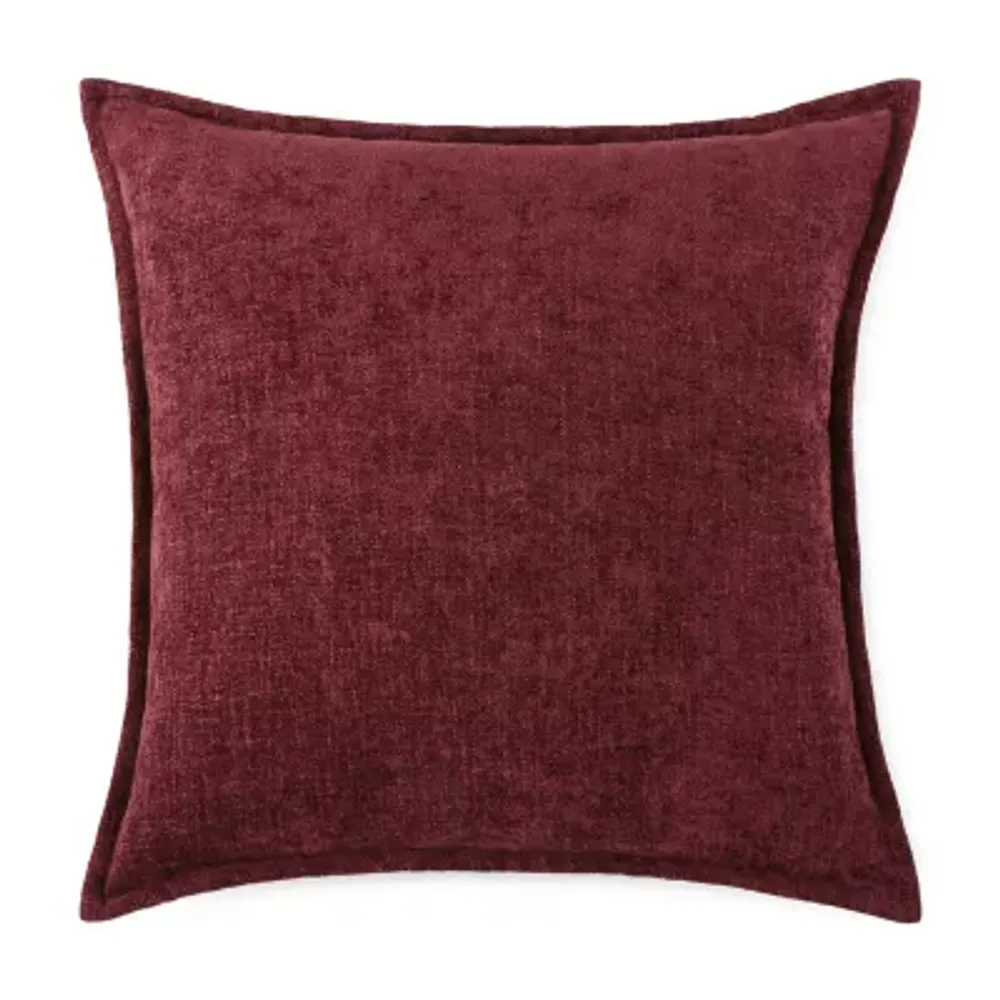 Liz Claiborne Solid Chenille Square Throw Pillow